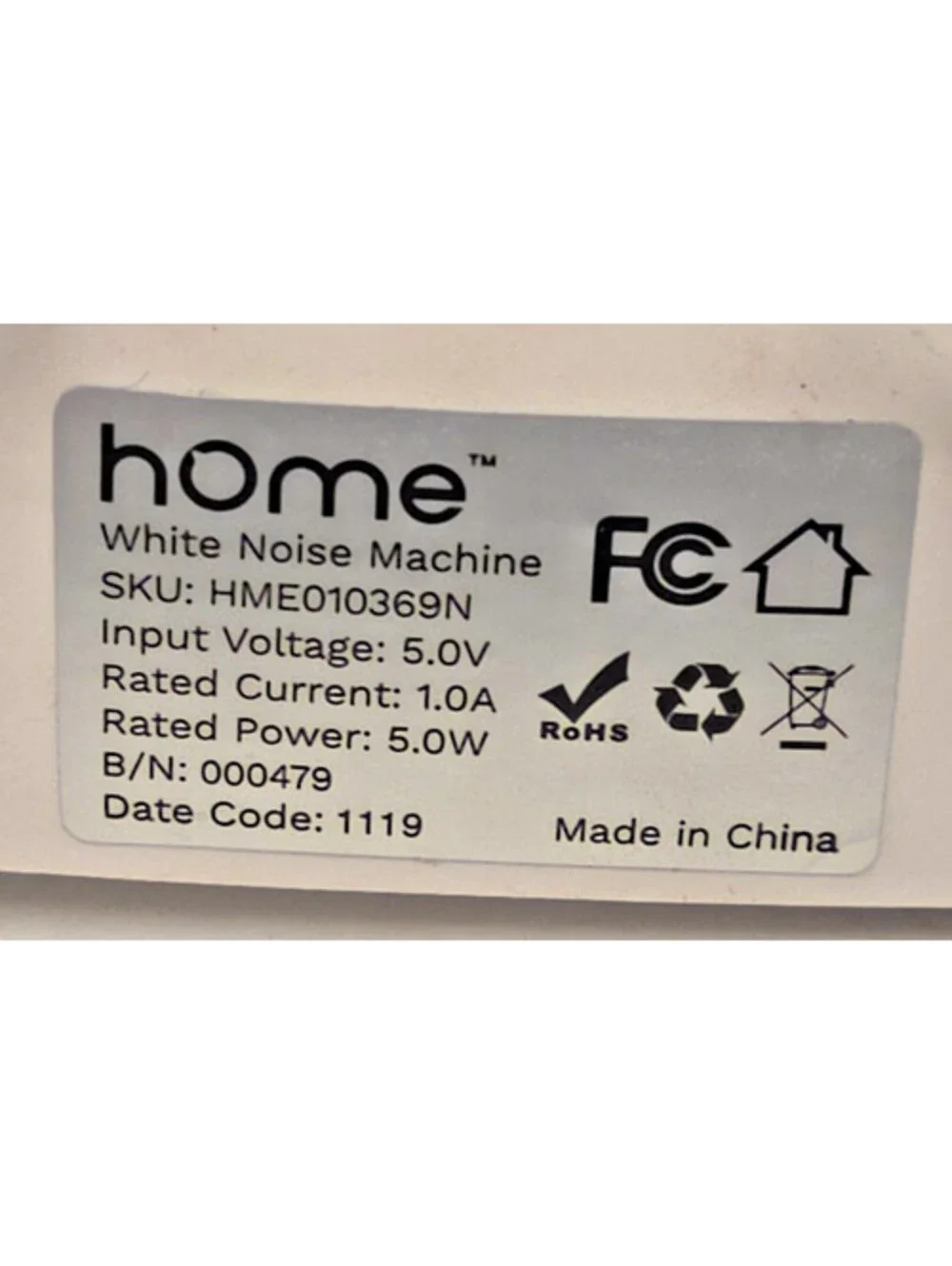 hOmeLabs White Noise Sound Machine 8 Sounds Sleep Timer Adapter Tested